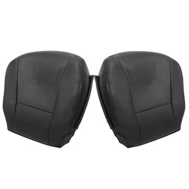 SecosAutoparts Front Driver & Passenger Side Replacement Bottom Perforated Leather Seat Covers #LA20 or LB20 Black Compatible with Lexus LS460 LS460 L LS600h 2007 2008 2009 2010 2011 2012