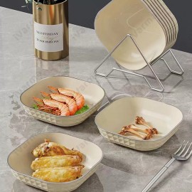 TP Platos De Plastico Polipropileno Parece Peltre 14cm - 6pz