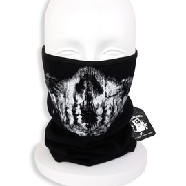Neck Warmer, Face Mask, Airsoft Game, Outdoor Activities, Motorcycle, Cold Protection, Neck Warming, Knit, skull (v2)