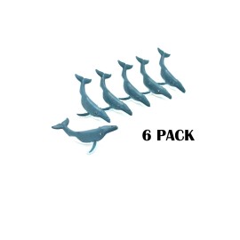 K&M Humpback Whale  Plastic Replica 3Long ~ F3906-B9 - 6 PACK