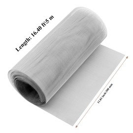 JIAYUET Stainless Steel Wire Mesh Roll, 30cm x 5m, 20 Mesh for Garden and Kitchen