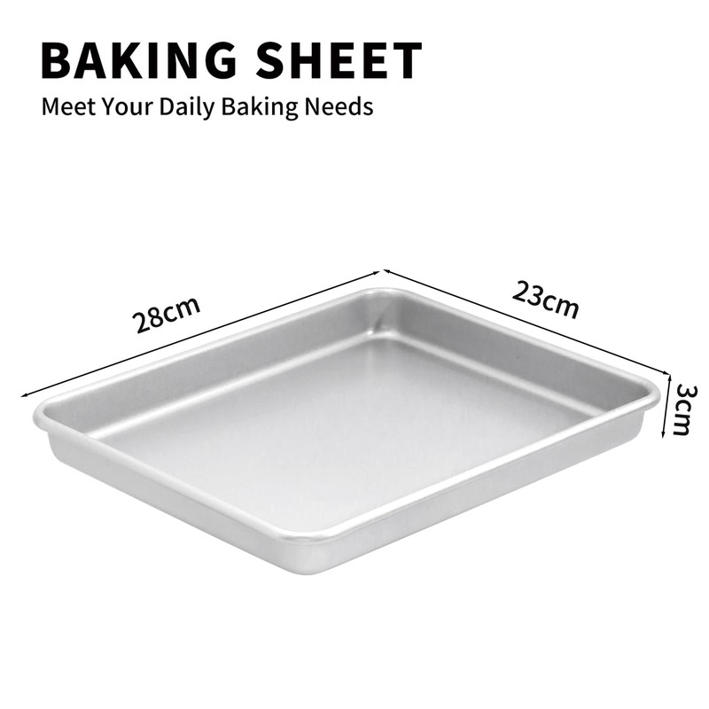 2-PACK Toaster Oven Pans for Baking,Shinsin 9X11 Non-stick Baking Trays,