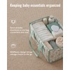 Blissful Diary Leaf Diaper Caddy Organizer, Stylish Nursery Storage Basket,
