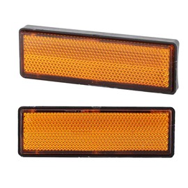 Suuonee Motorcycle Reflectors, Pack of 2 Plastic Motorcycle Dark Areas Reflective Marker Reflectors Accessories Fit for