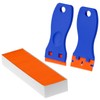 QWORK Plastic Scraper Set - 2 Pieces with 100 Scratch-Free