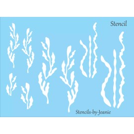 Stencils-by-Joanie Joanie Stencil Ribbon Seaweed Nautical Ocean Floor Marine Life Aquarium DIY Sign