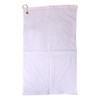 101 BEACH Cotton Bowling Towel with Clip (White)