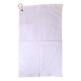 101 BEACH Cotton Bowling Towel with Clip (White)