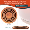 Magnetic Wooden Trivet, 9″, Acacia Walnut Wood, Compatible with le