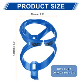 HARFINGTON Bicycle Water Bottle Holder Ultra Lightweight Universal Bike Bottle Cages Cycling Cup Holder for MTB Road Gravel, Blue