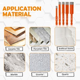 BGTEC Diamond Drill Bit Set 12PCS - 5MM+6MM*2+8MM+10MM Tile Bits & 5/6/8/10/12MM Eccentric Drill bit with PH2 Screwdriver Bit for Porcelain Tile Marble Granite Concrete Wood Masonry