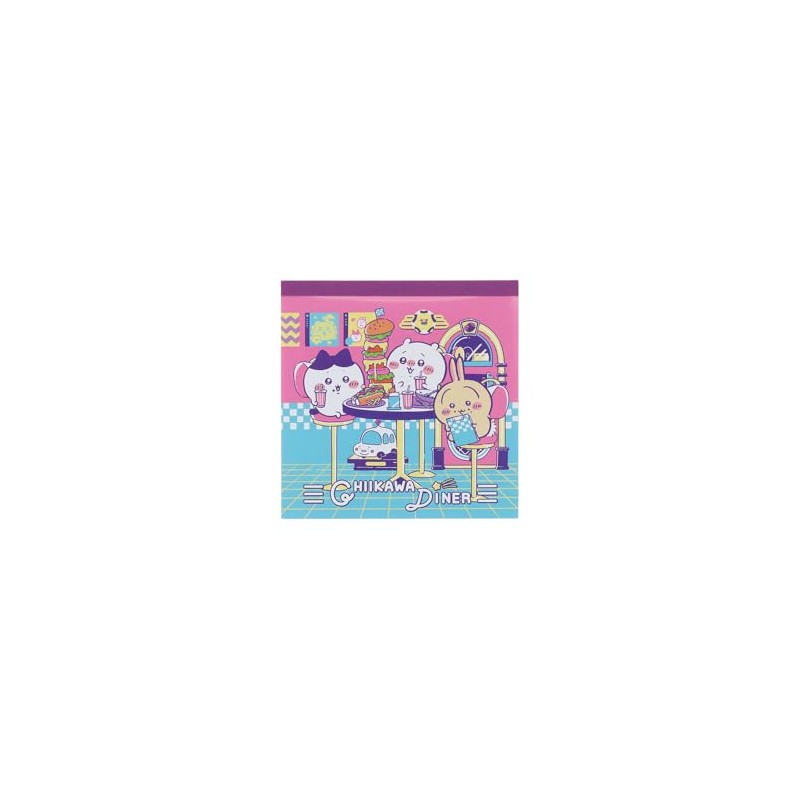 Sun-Star Stationery S2850990 Chiikawa Goods, Memo Pad, Square, Lunch