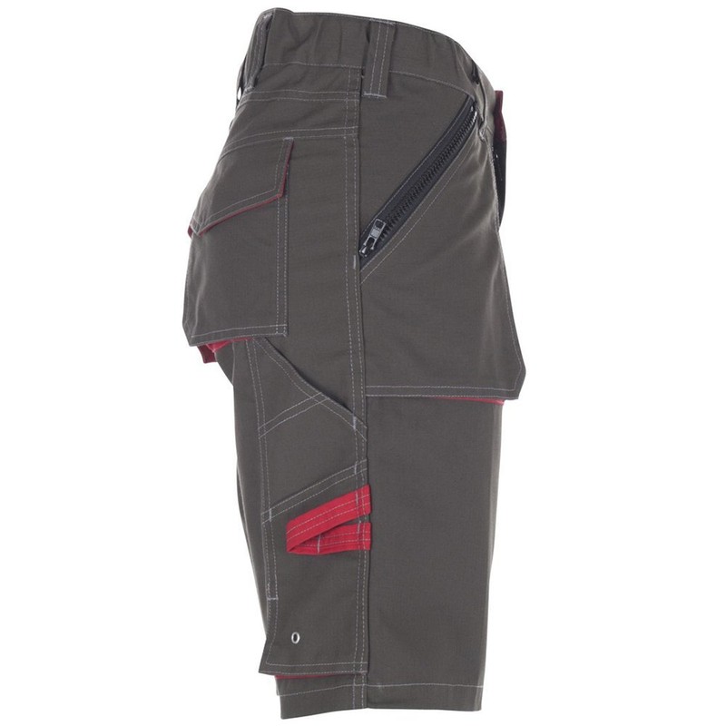 Planam 2843044 Size Small "Basalt" Shorts - Olive/Red