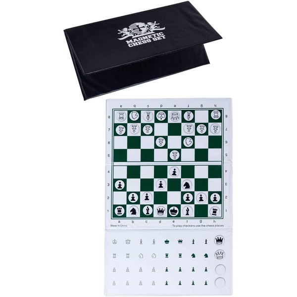 WE Games Supersize Magnetic Checkbook Chess Set - 10 in.