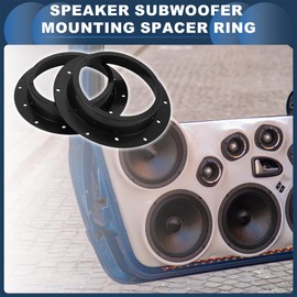 INFINAUTO Speaker Spacer Ring Tweeter Speaker Spacer Adapter Front for 6.5 Inch for Volkswagen Transporter T5 ABS Black Waterproof