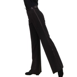 JS CHOW Men's Latin Ballroom Tango Modern Salsa Practice Dance Wear Pants