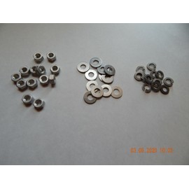 Unbranded ALUMINUM HEX NUTS, FLAT WASHERS AND LOCK WASHERS. 5/16" 12 EACH NEW
