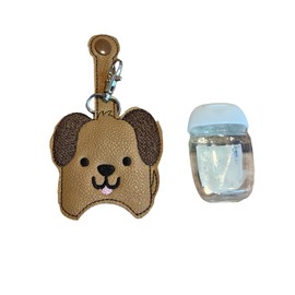 Puppy Dog Hand Sanitizer Holder Keycahin and/or Lip Balm Holder Key chain