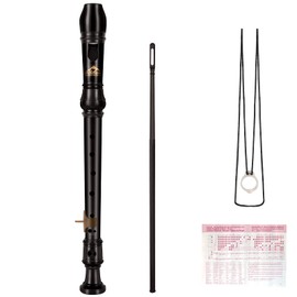 EastRock Soprano Recorder for Beginners Kids, C Key Recorder German Style, Soprano Recorder ABS 3 Pieces with Cleaning Rod Fingering Chart Packing Bag Thumb Rest (Coffee)