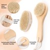 2Pcs Dry Body Brush Set Include Vegan with Handle and