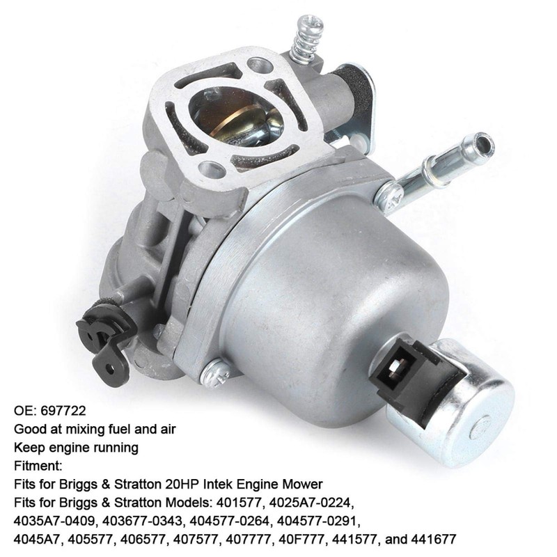 Carburettor, 697722 Motorcycle Carburettor Replacement Fit for Briggs & Stratton