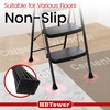 HBtower Step Ladder Sturdy, Heavy Duty Step Stool for Adults,