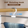 CTIME 2 Pack Stainless Steel Pants Hangers, Space Saving Closet