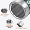 sourcing map 3/4" Drive 12 Points Socket 27mm Metric Shallow