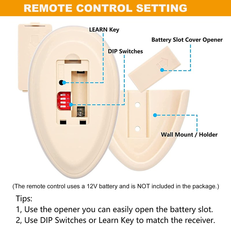 FAN35T Ceiling Fan Remote Control Replacement for Allen+Roth, Kichler, 3-Speed,