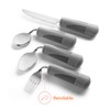 Special Supplies Adaptive Utensils (4-Piece Kitchen Set) Weighted, Non-Slip Handles