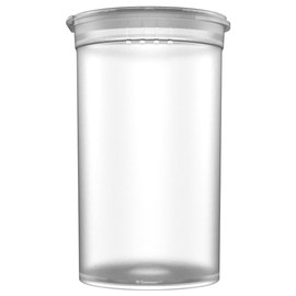 19 Dram CR Plastic Packaging Pop Top Containers - Child Resistant Travel Holder Vial Bottles - 225 qty (Clear)