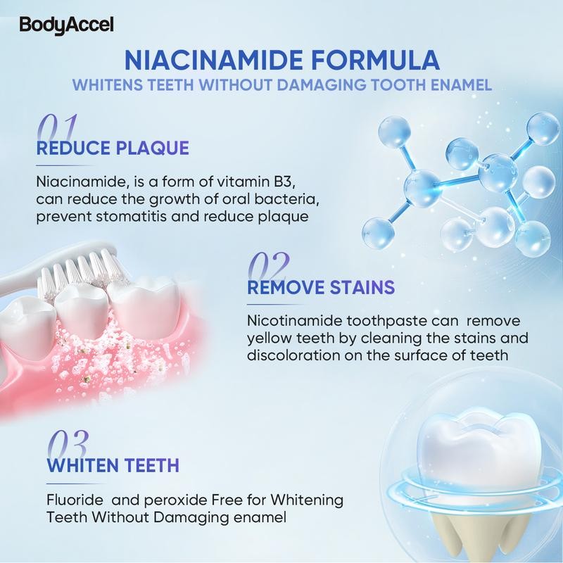 BodyAccel 【Hot】BodyAccel Whitening Toothpaste with Fresh Breath and Stain Remove-Z