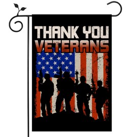 Nepnuser Thank You Veterans Garden Flag Honoring All Who Served Party Decoration American Patriotic Double Sided Yard Outdoor Decor