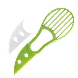 Avocado Cutter Tool - 3-in-1 Avocado Slicer and Pitter, 3.97" long x 2.28" Perfect for Mashing and Making Guacamole (Green)