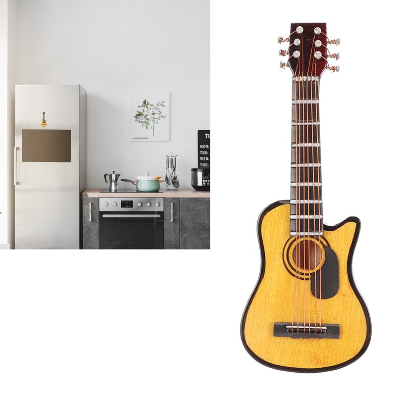 Miniature Guitar Replica Refrigerator Magnet Resin Mini Musical Instrument Fridge