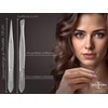Solingen Professional Tweezers Set Hair Plucking Tweezers 2-Piece Pointed Slanting