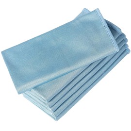 sadwqgewnbf 6 PCS Premium Microfiber Glass Cleaning Cloth,16 Inch X 16 Inch, Lint Free for Quickly Clean Window,Glasses,Windshields,Mirrors,Stainless Steel,Stemware,Lens Blue