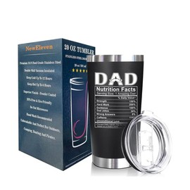 NewEleven Christmas Gift For Dad - Birthday Gifts For Dad From Daughter, Son, Kids - Husband Gifts - Birthday Present Ideas For Father, Husband, New Dad, Bonus Dad From Daughter, Son - 20 Oz Tumbler