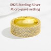 VISDIV Gold Wedding Rings for Women 925 Sterling Silver 14k