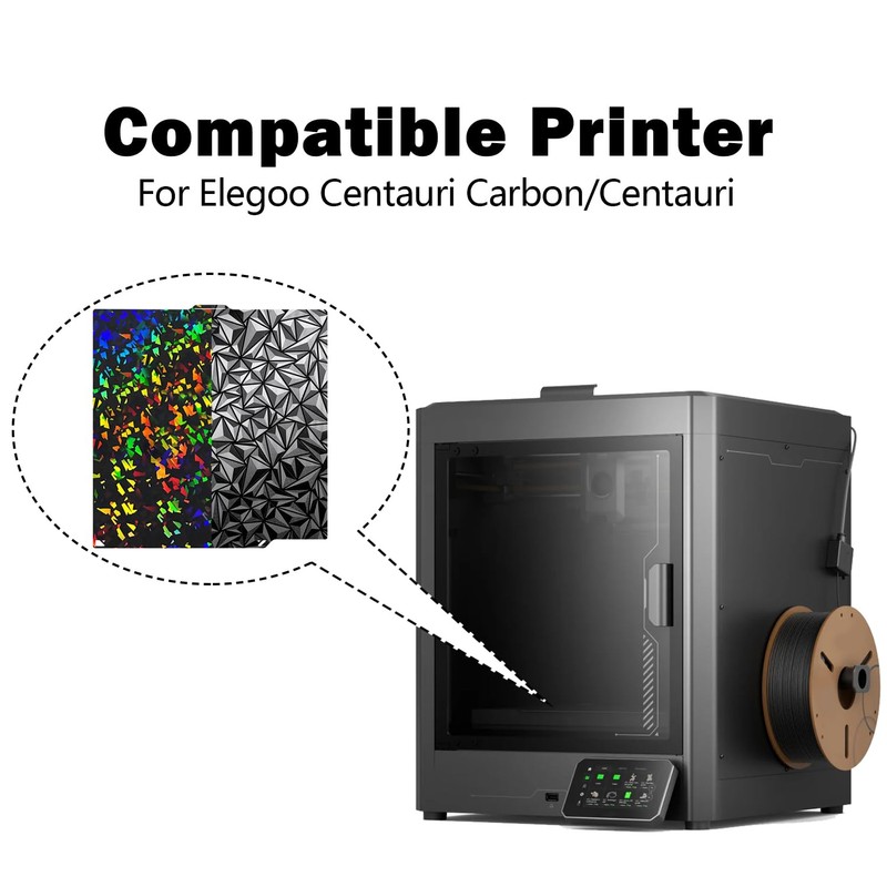 HzdaDeve 260X271MM for Centauri Carbon Build Plate PEI PEO Sheet