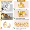 Women's Initial E Rings, GoldChic Jewelry Gold Letter Open Ring