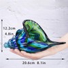 HDCRYSTALGIFTS Large Glass Shell Sculpture Centerpiece Ornament,Hand Blown Glass Sea