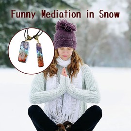 TALXMY Orgonite Pendant Carnelian Crystal, EMF Protection, 7 Chakra Stones, Reiki Crystals (2 Pieces, 1 Large + 1 Small)