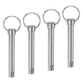 M METERXITY 4-Pack Quick Release Pins, 3/8" [10mm] Diameter, 2.56" [65mm] Usage Length Bimini Top Pin for Shipbuilding/Boat/Trailer, 2.76" [70mm] Total Length Carbon Steel Hardware Pins