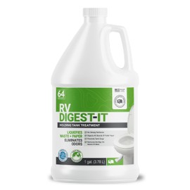 Unique RV Digest-It Classic RV Toilet Treatment - Eliminates Odors at the Source and Liquifies Waste - 64 Uses Per Bottle (128 oz)