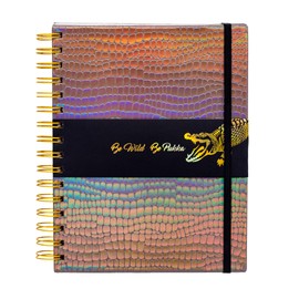 Pukka Pad, Wild A5 Project Book - 21 x 14.8cm Notebook with Dividers and Elastic Band Closure - Crocodile