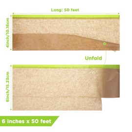 Nodaaiie 4 Rolls Pre-Taped Masking Paper, 6” x 50 Ft Adhesive Protective Painters Paper for Covering Cars, Furniture, Floors & Frames