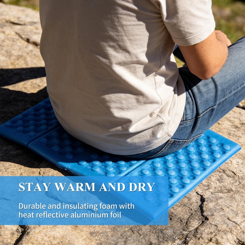 Laurraine 2Pcs Folding Sit Mat, XPE Foam Ultralight Portable Seat
