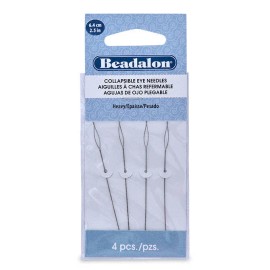 Beadalon Heavy 2.25in Collapsible Eye Beading Needles - 4 Needles