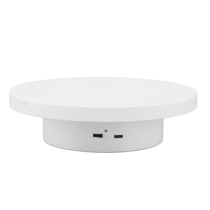 Rotating Display Stand White Plug in Remote Control Load Bearing